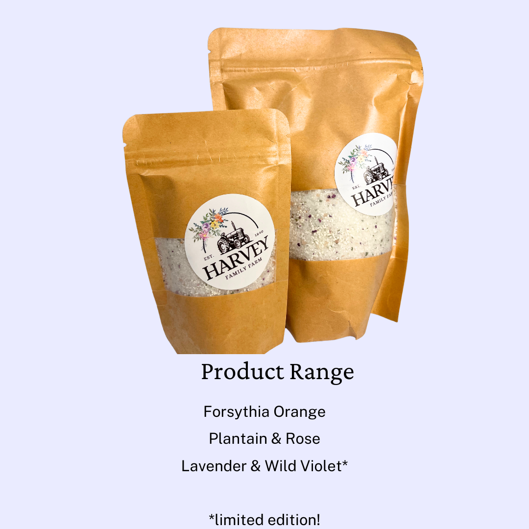 rose plantain leaf bath soak product