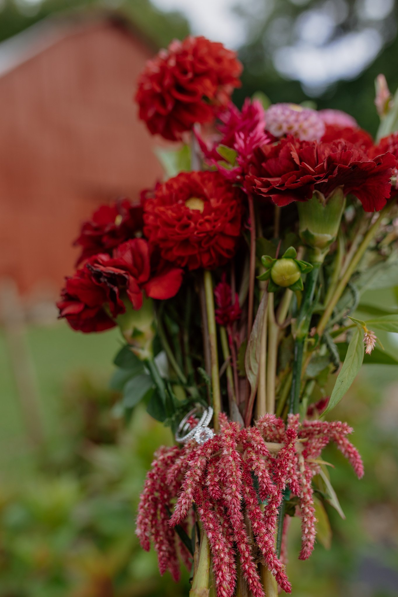a wedding bouquet made from local fresh flowers