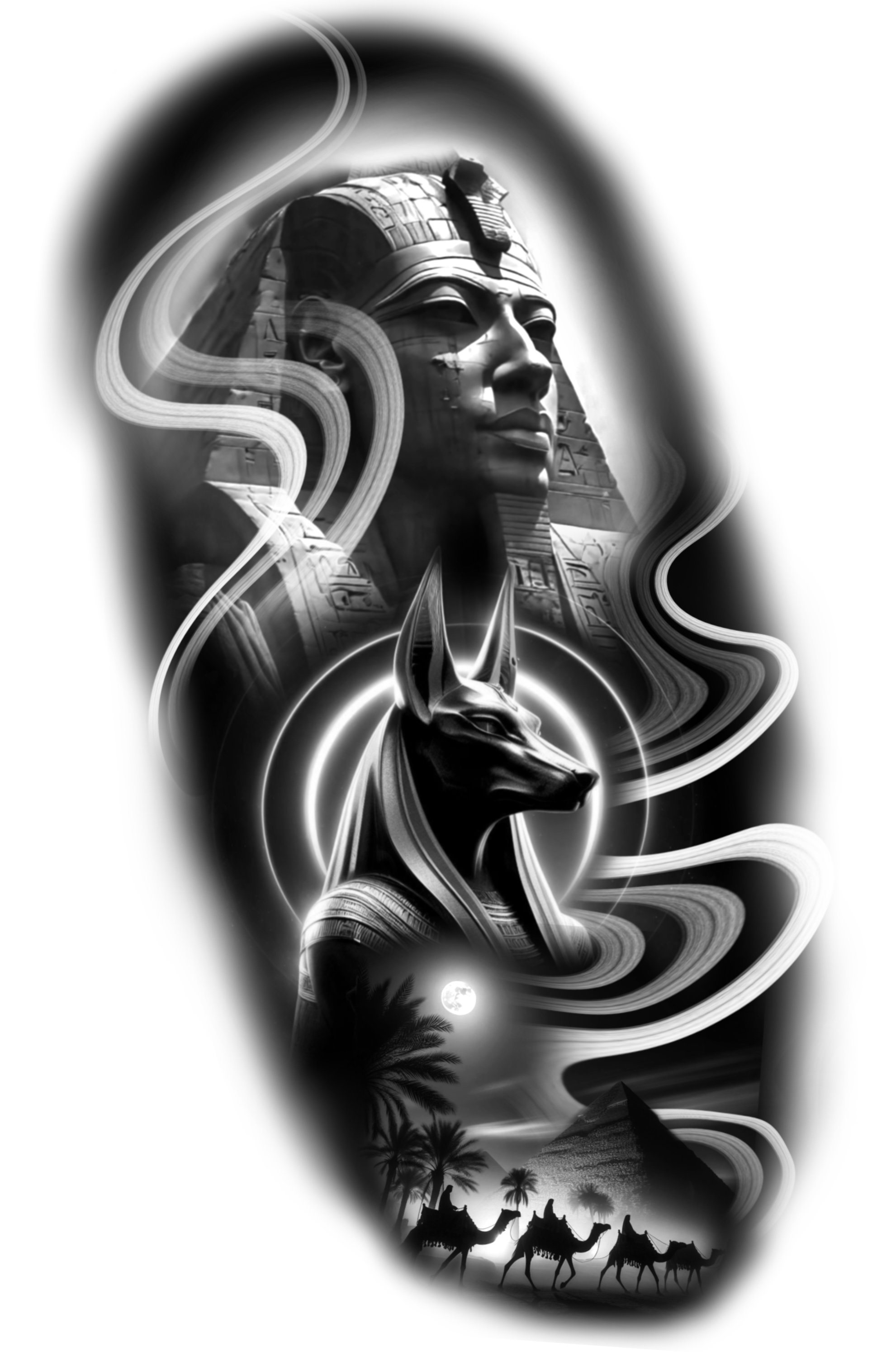 Egyptian sleeve concept I'd love to do.