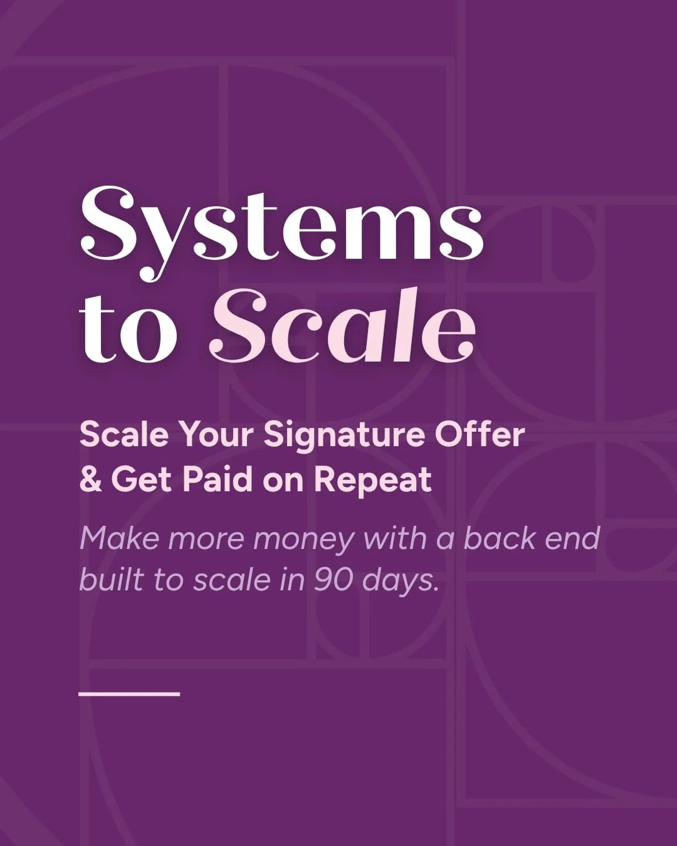 This is for coaches, consultants or course creators ready to scale their signature offer.

Is that you?

Make more money with a back end built to scale in 90 days.

Only $4997 AUD | $3,500 USD
Until June 30th

DM &lsquo;SCALE&rsquo; to apply.