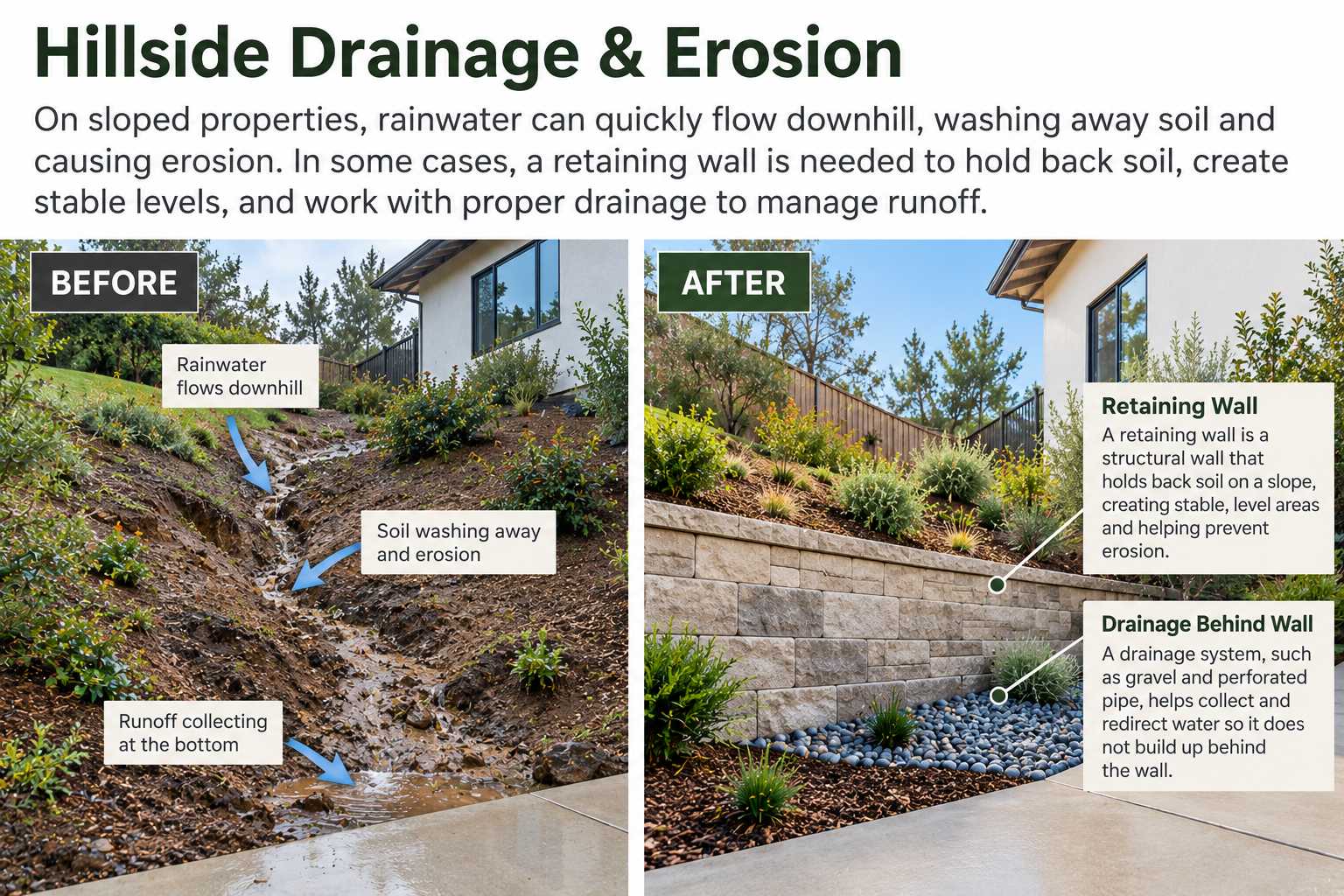 hillside drainage and erosion palos verdes