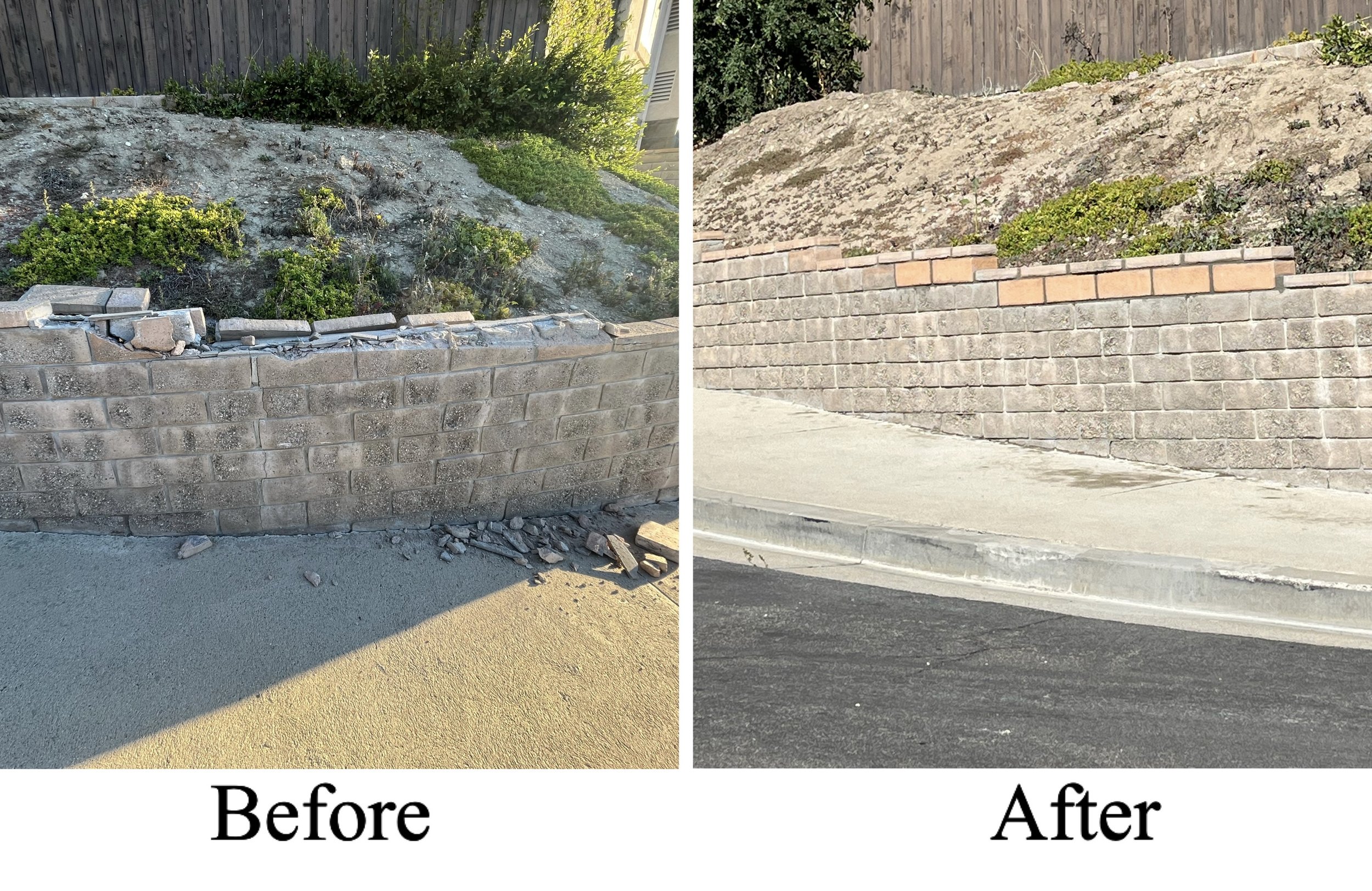 Block Wall Repair South Bay