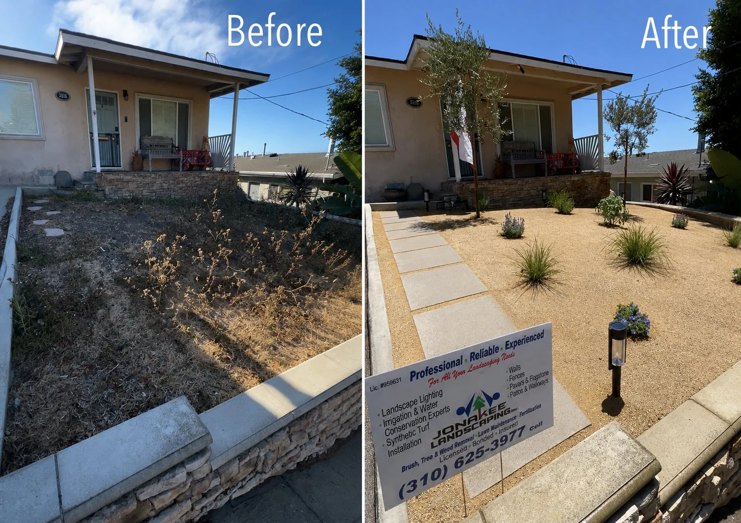 front yard landscape design Long Beach