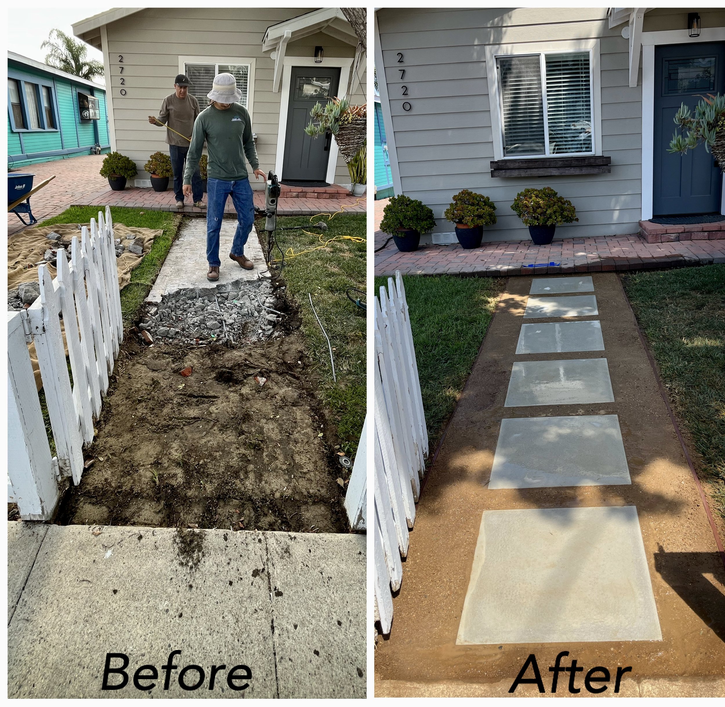 Concrete and Masonry work south bay. concrete removal san pedro. stepping stone for front yard.