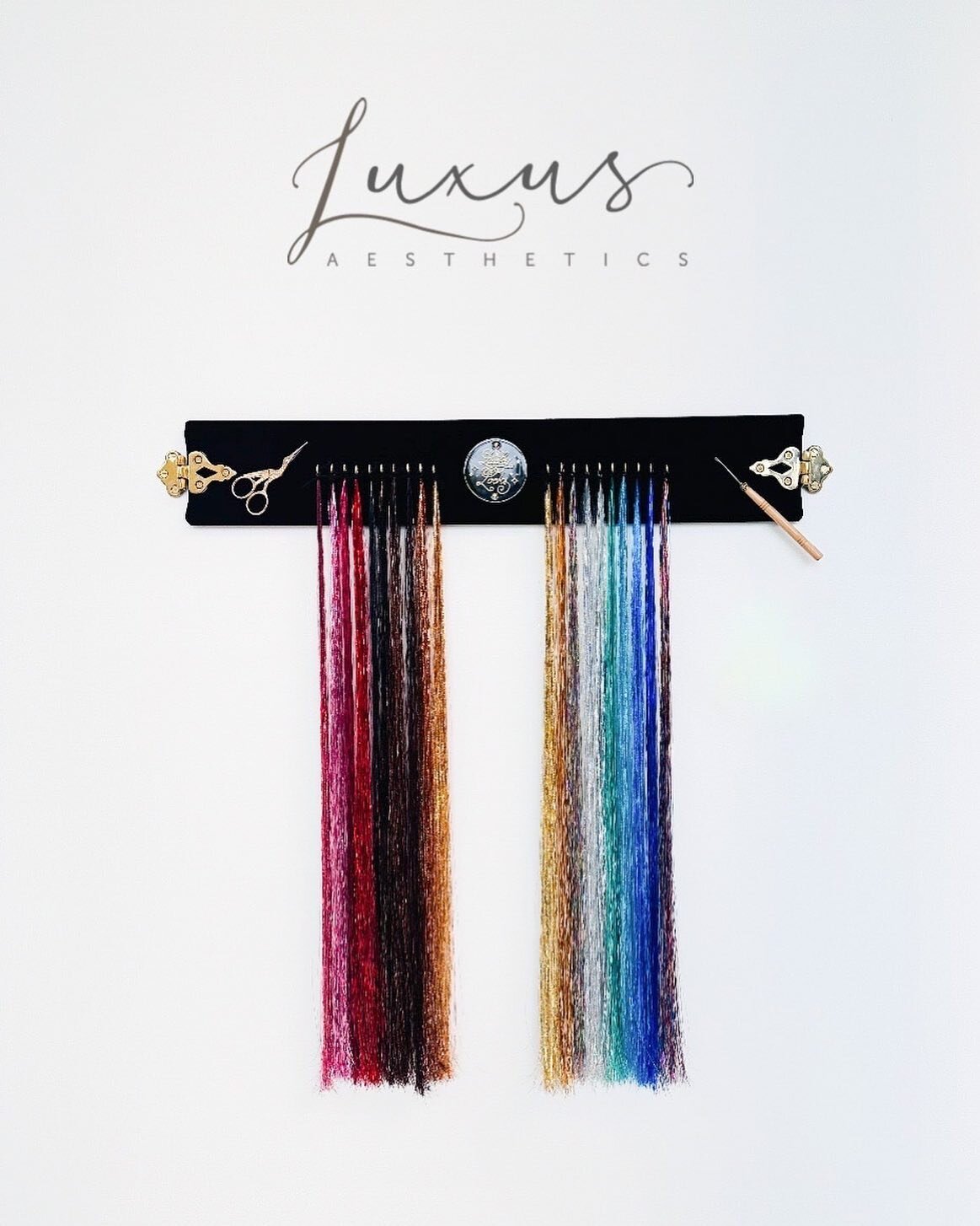 What are Lucky Locks?
Lucky Locks&reg; are fine threads of sparkling silk made for your hair that come in your choice of 20+ mesmerizing colors to suit your style. They can be placed as a subtle statement for you to rock every day, or placed boldly f