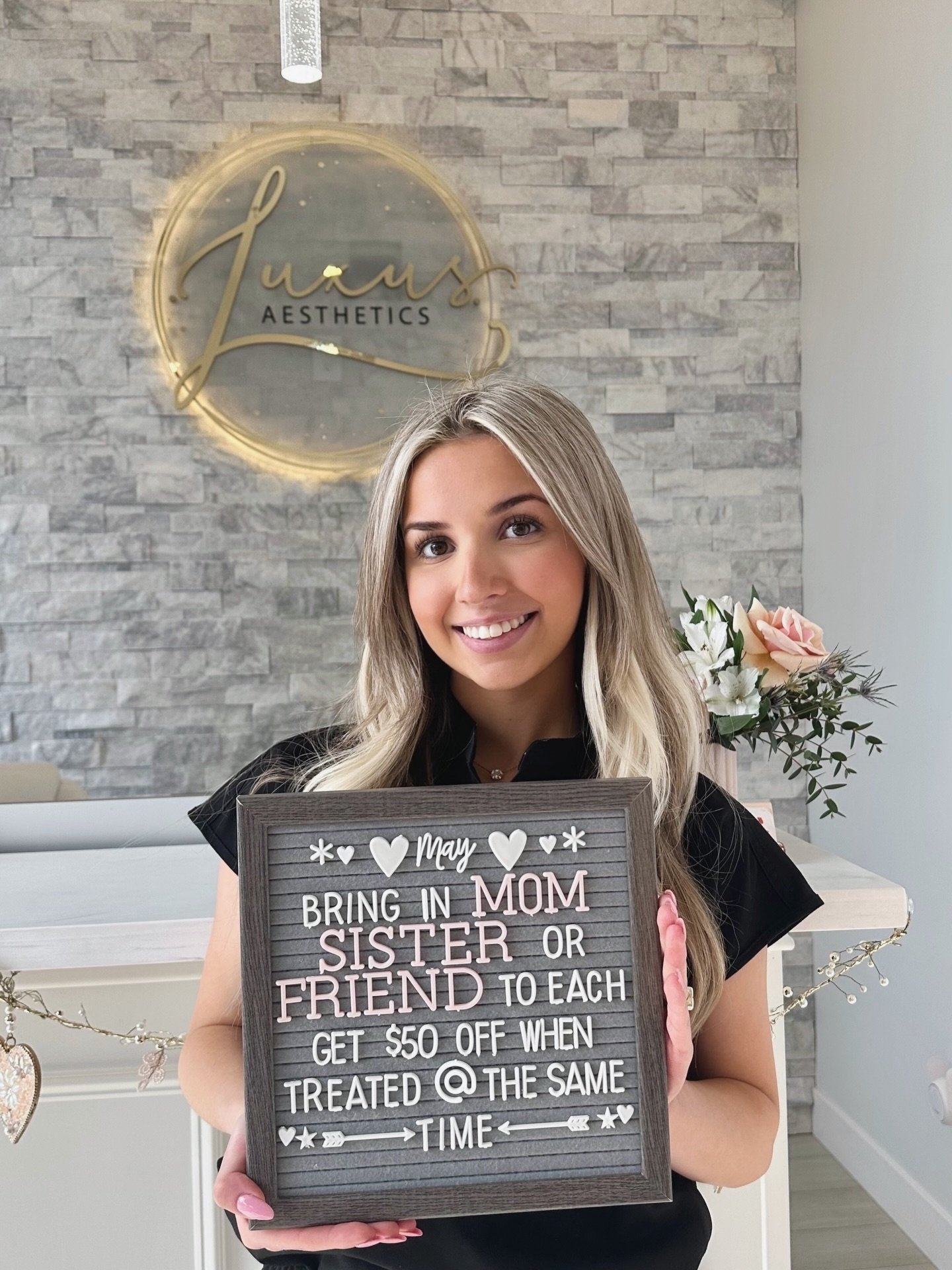 ✨ MAY SPECIALS ARE HERE ✨

🌸 Bring your mom, sister, or bestie for a shared self-care experience &mdash; when treated at the same time, you&rsquo;ll EACH receive $50 OFF your treatment.
💉 Botox &amp; Dysport with Samantha &mdash; just $10/unit all 