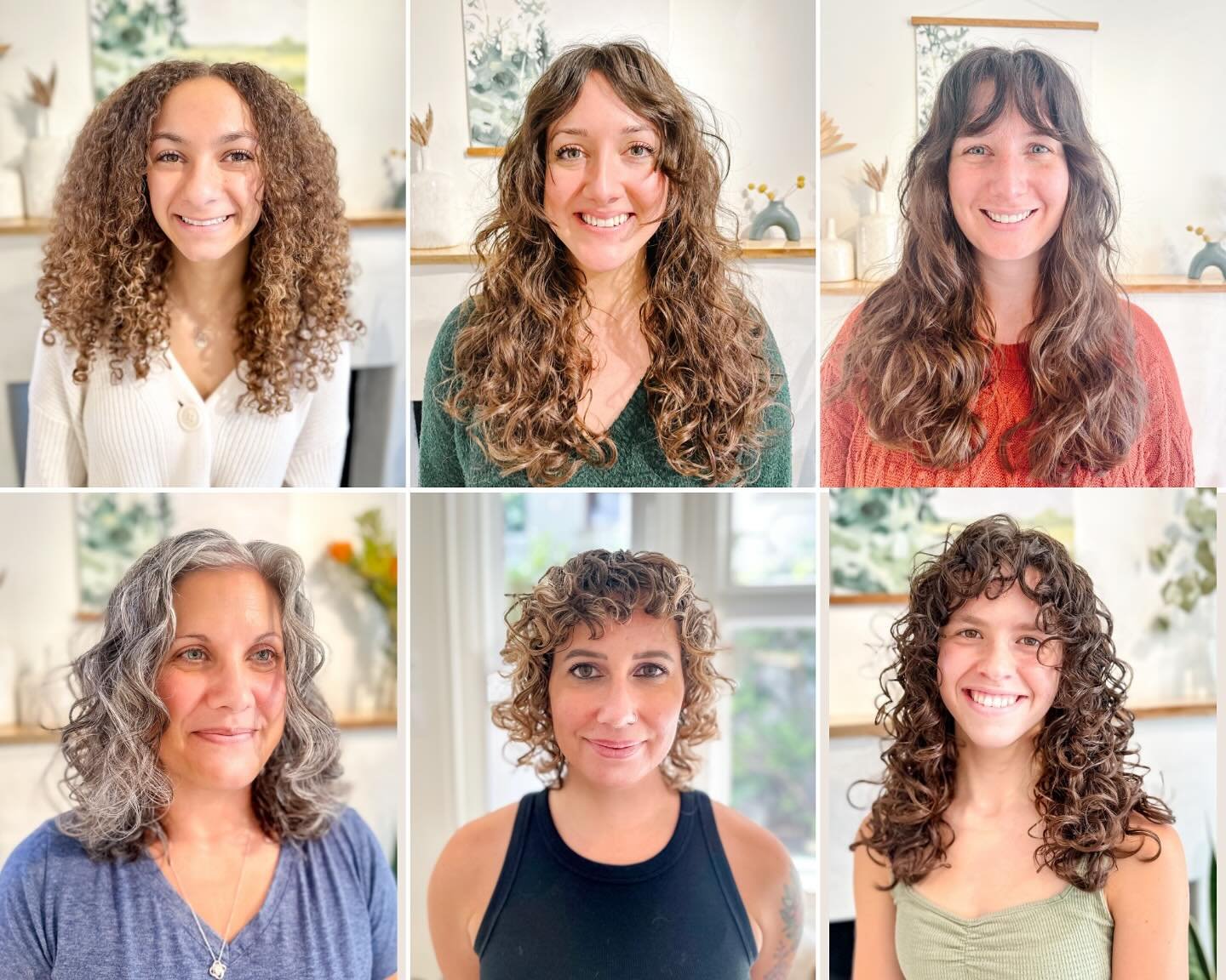 Curls come in all shapes and sizes- just like us! They are honestly all so beautiful! Take a moment today to appreciate and accept your curls, they are part of what makes you, you. 

Ready to really embrace your curls? DM to schedule your curly cut t