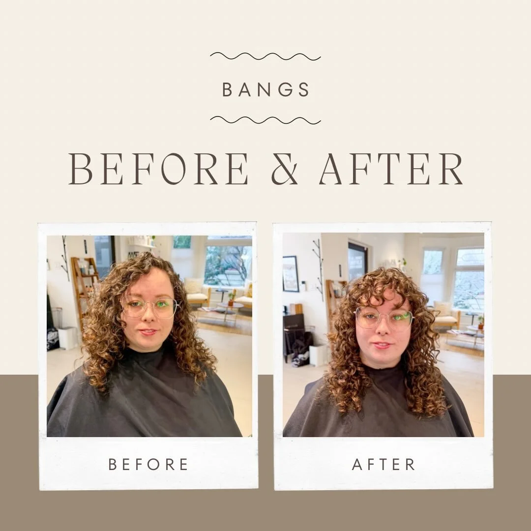Look at this amazing transformation! 🔥

Just the slight change of adding bangs and blended layers just opens her face up and is so flattering!