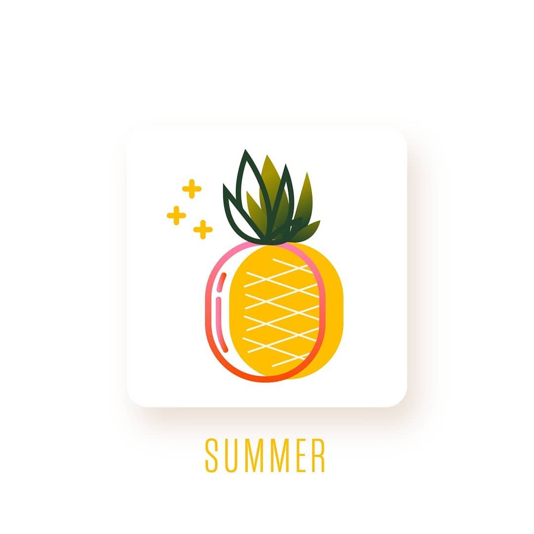 Summer fruit! One of my favorites 😋 honestly drawing fruit in general is so soothing to me haha 🍍🍍🍍
.
.
.
.
.
#pineapple #fruit #summervibes #summerart #icon #illustration #illustrator