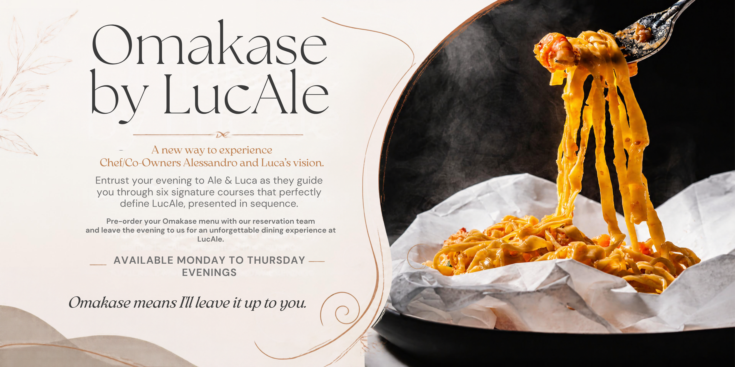Leave It Up to Us: Discover the Magic of "Omakase by LucAle"