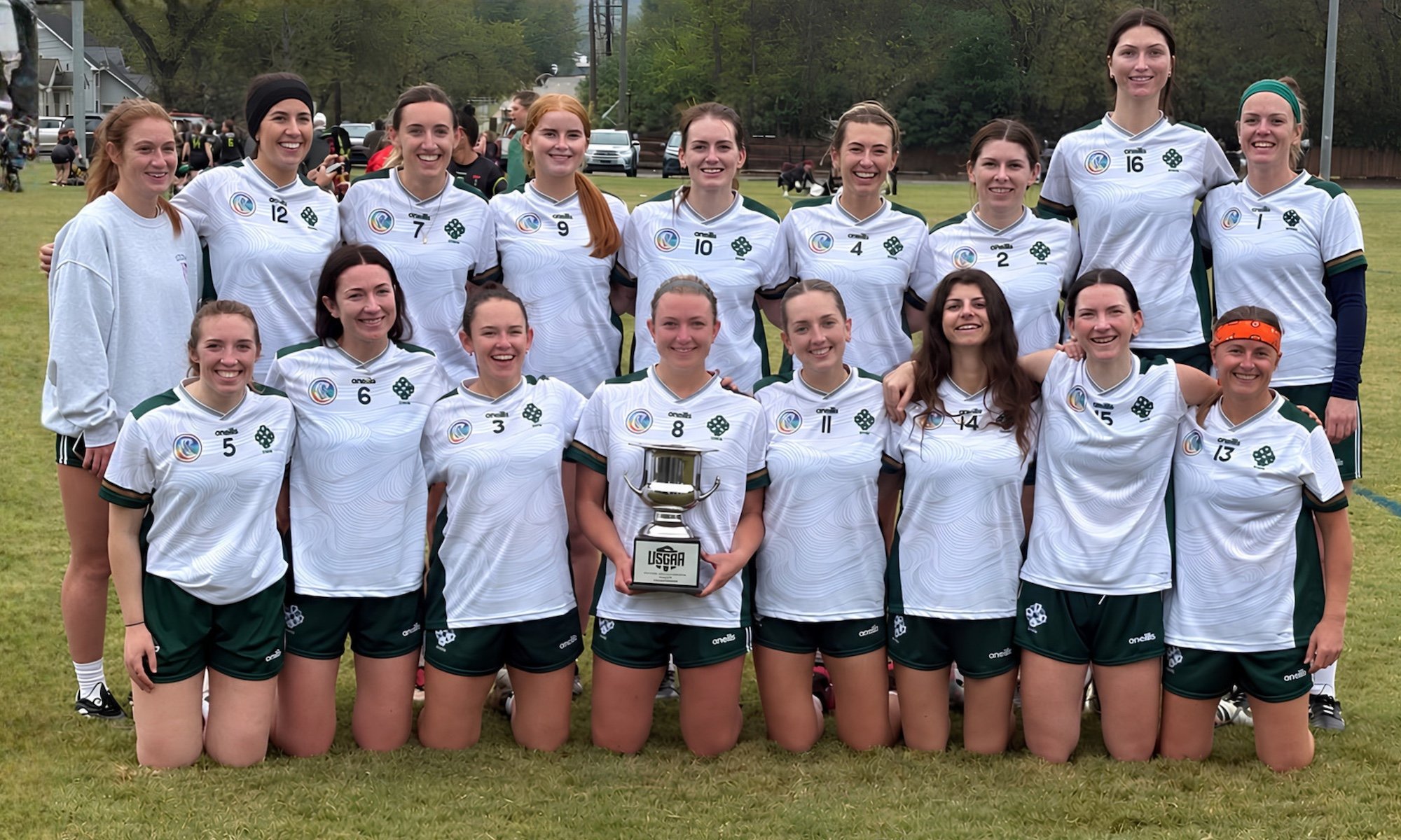 San Francisco Regional Select Camogie with Trophy