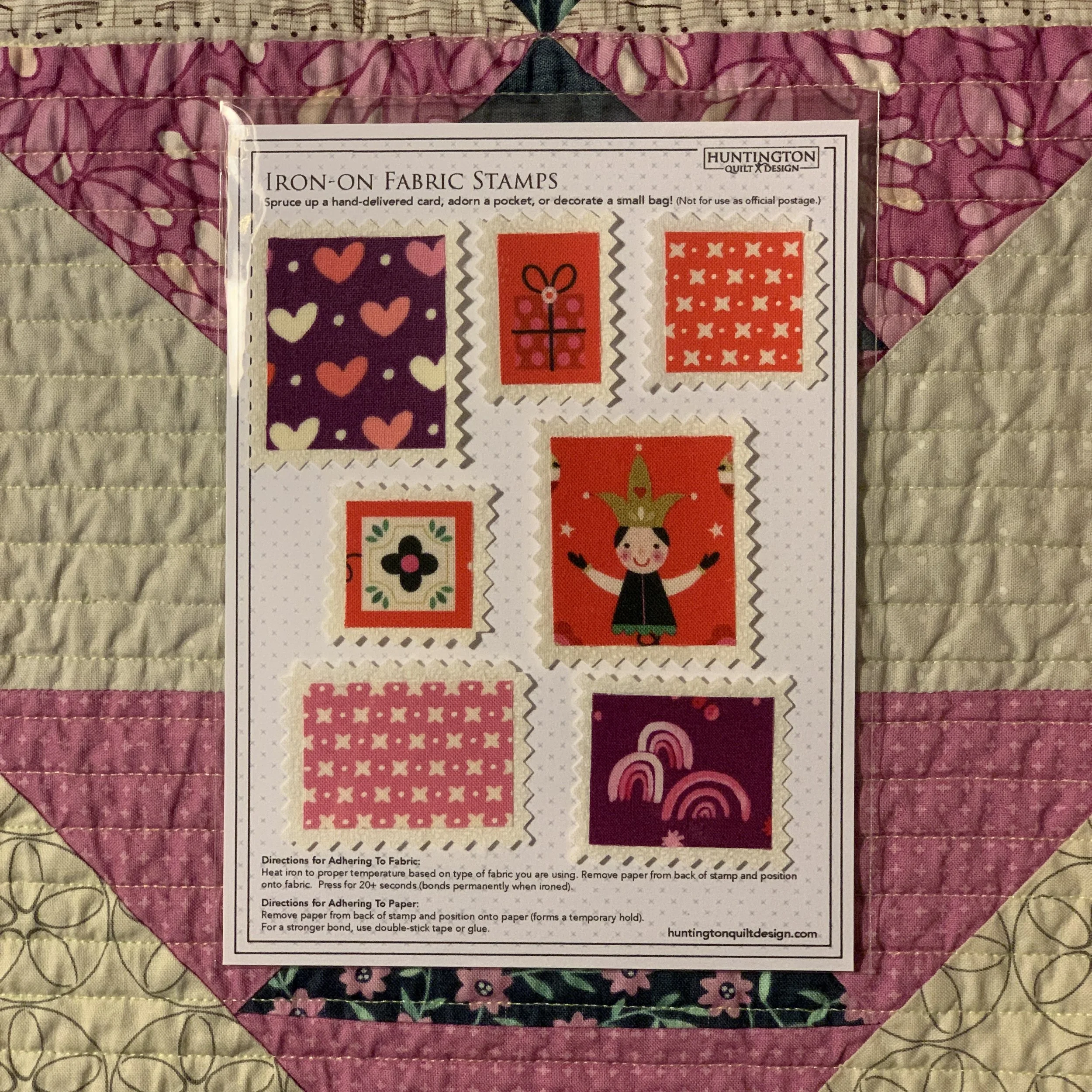 "VALENTINE" Iron-On Fabric Stamps