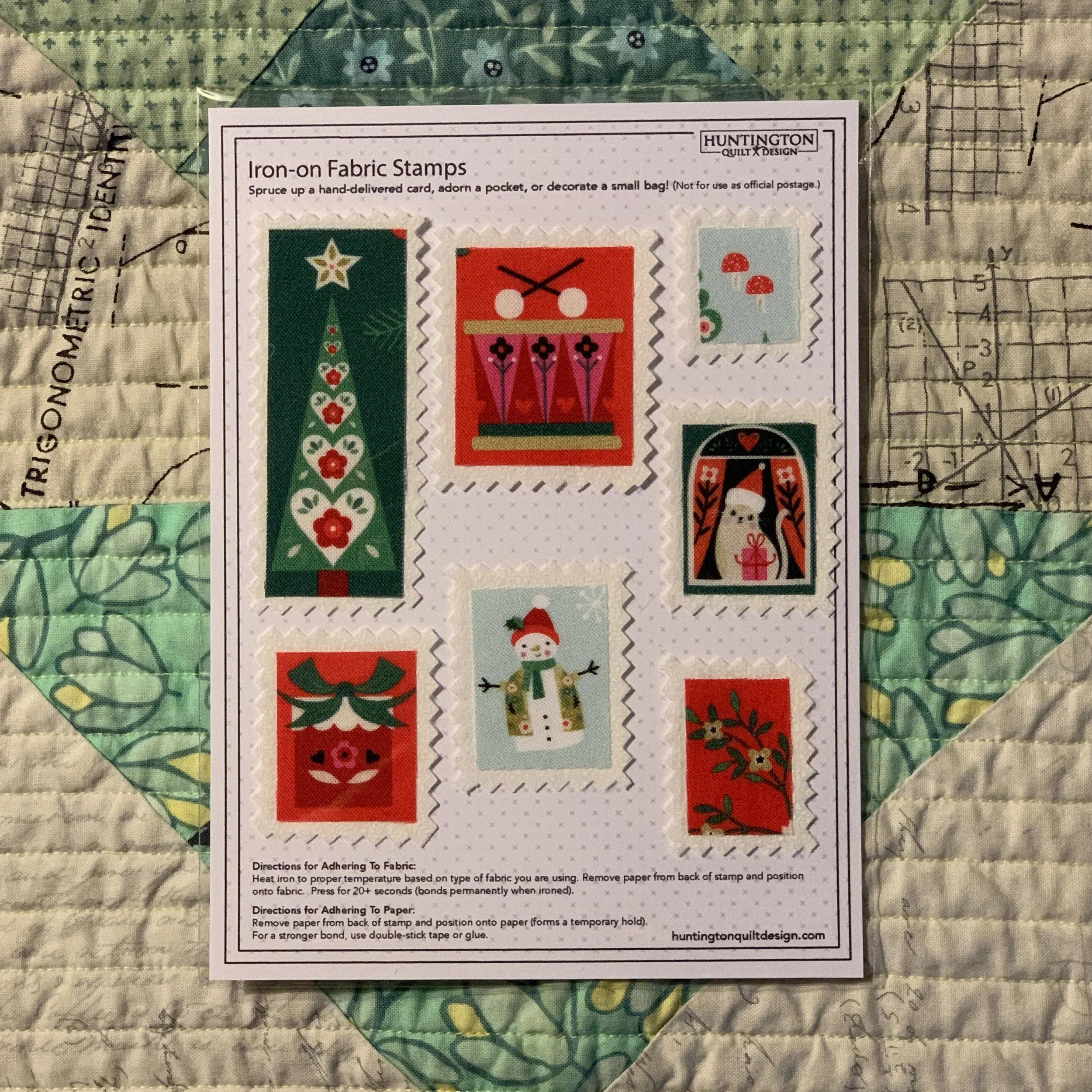 "CHRISTMAS" Iron-On Fabric Stamps