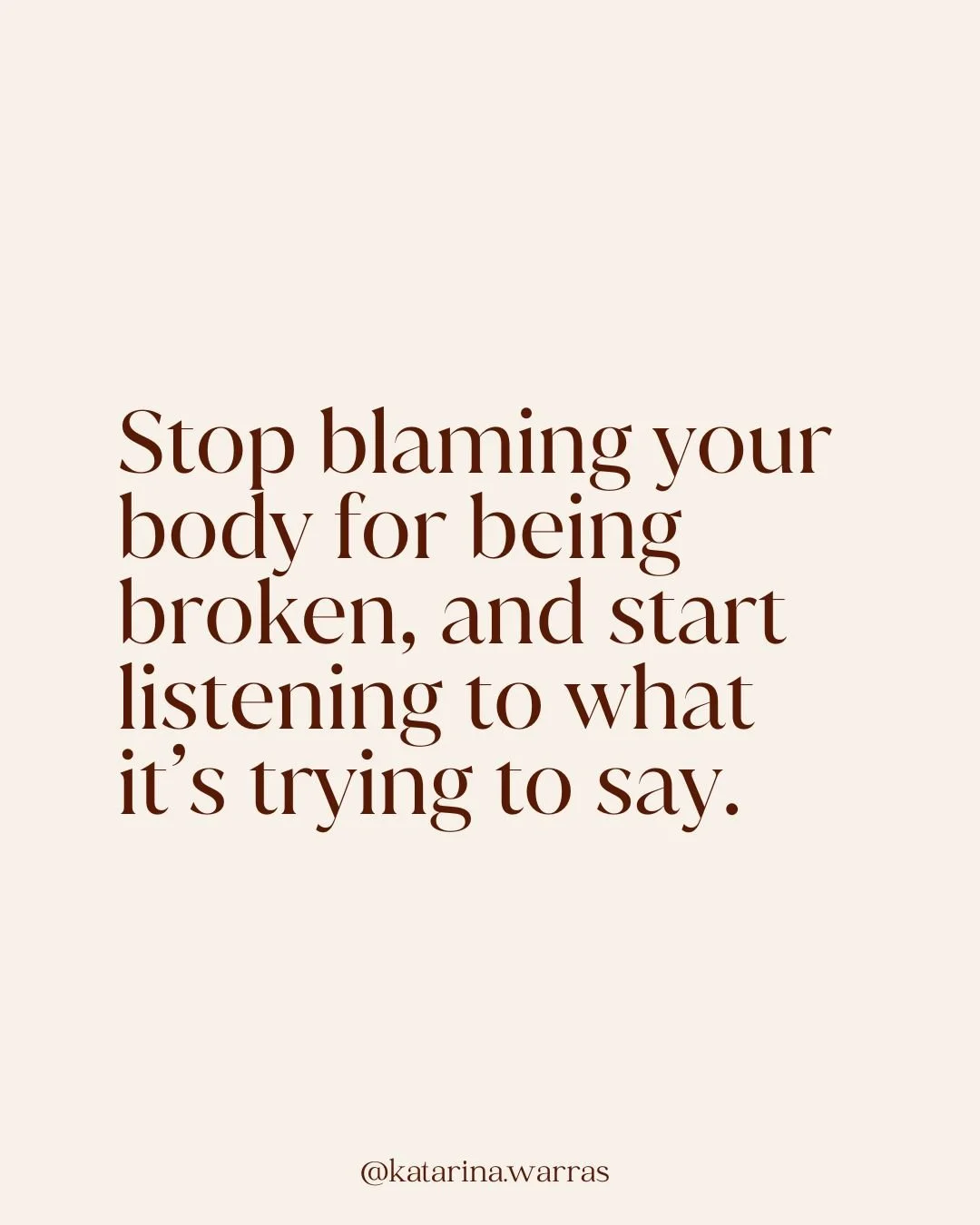 Most of us are not taught to listen to our bodies, and only notice that something is up when we get sick, loose s/xual desire, feel disconnected or pain - basically when our body has to scream STOP with force.

Learning to tune in to the subtle queue