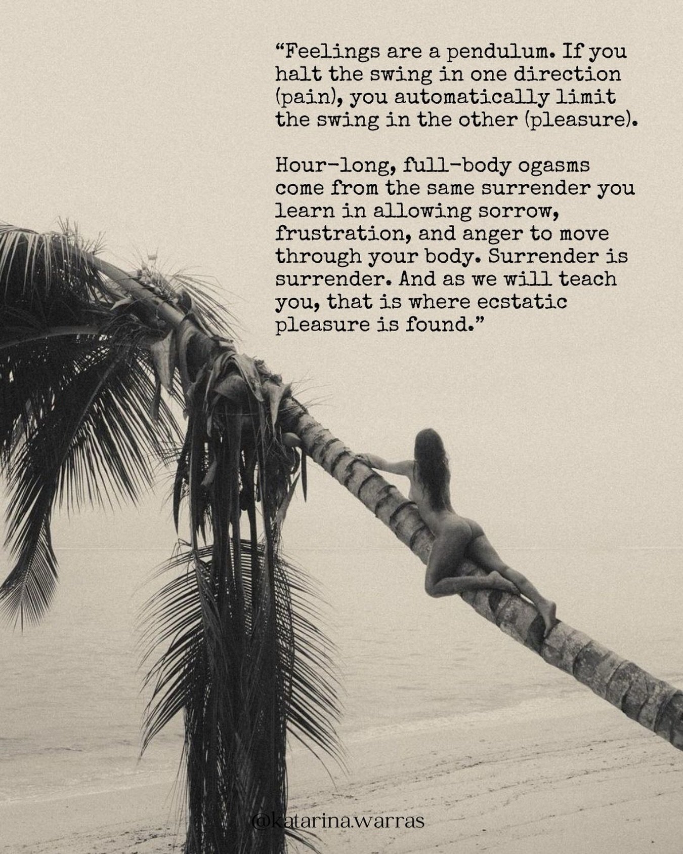 When we fall into the delusion that avoiding meeting our pain and wounding will make life easier, we often don&rsquo;t realise we also avoid meeting our pleasure. 

Pleasure and Pain work on a spectrum, and the more we practise our tolerance to surre