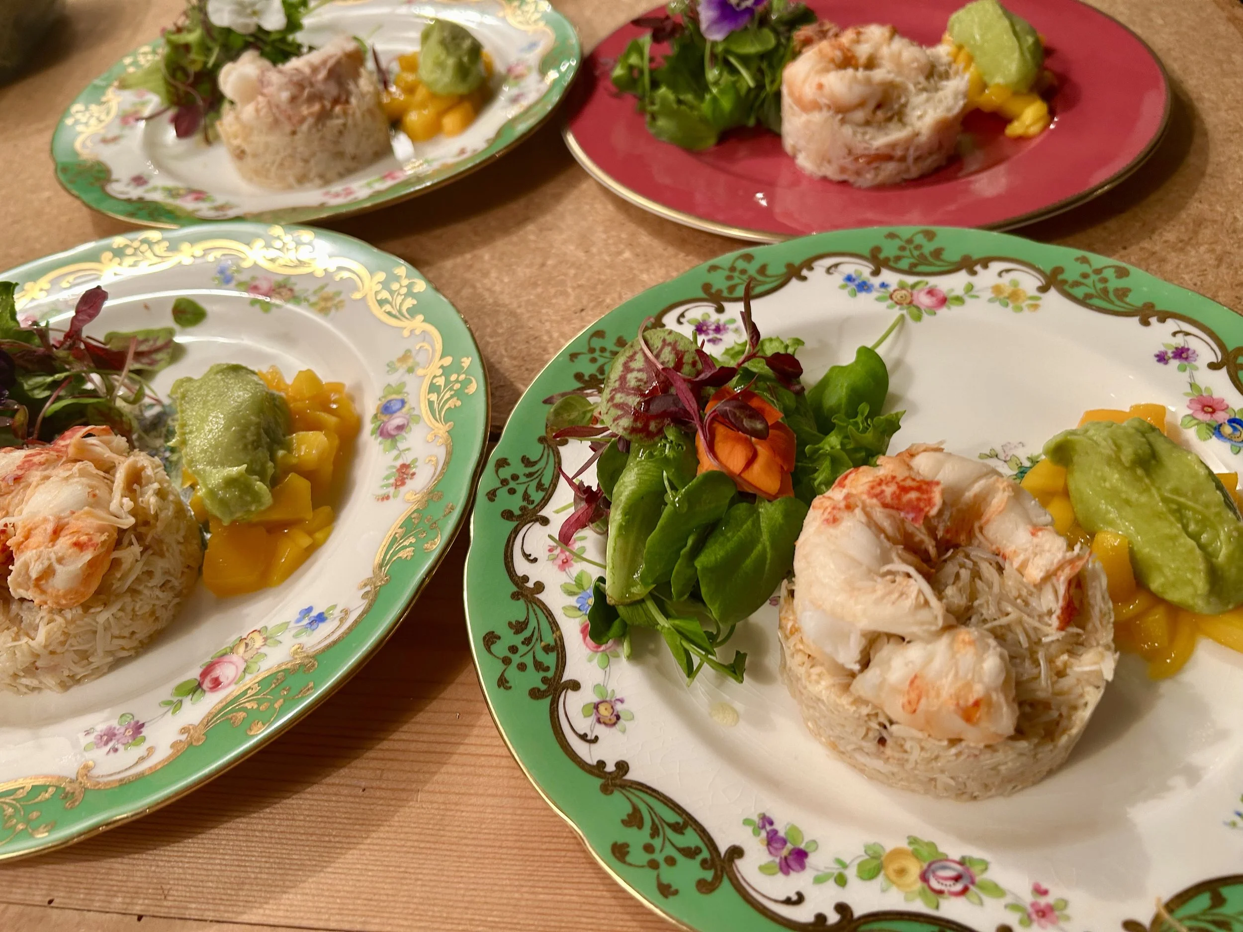 Lobster salad starter.