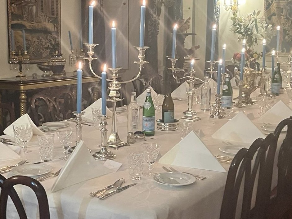 Elegant table set for a very special dinner.