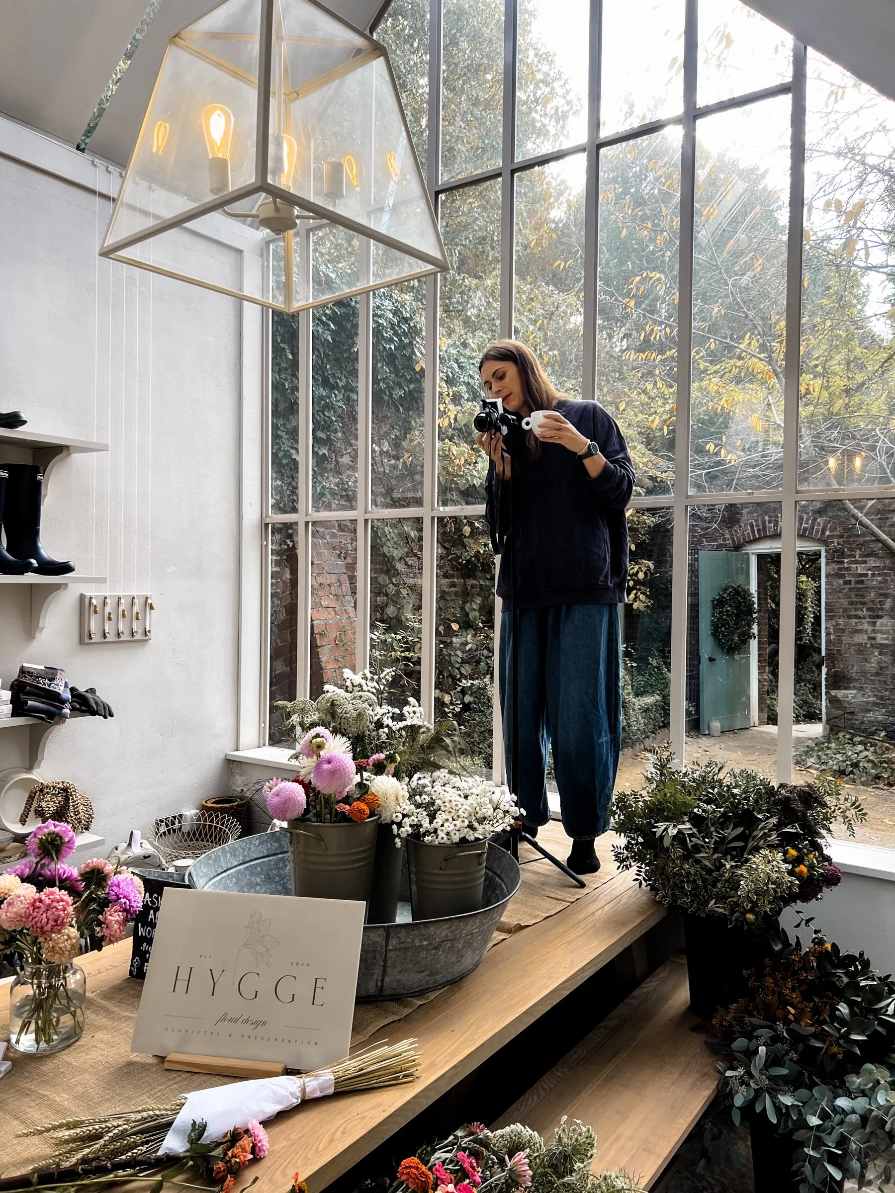 EmBr Studio photographing HYGGE Floral Design during a Content Day at Bradley Gardens.