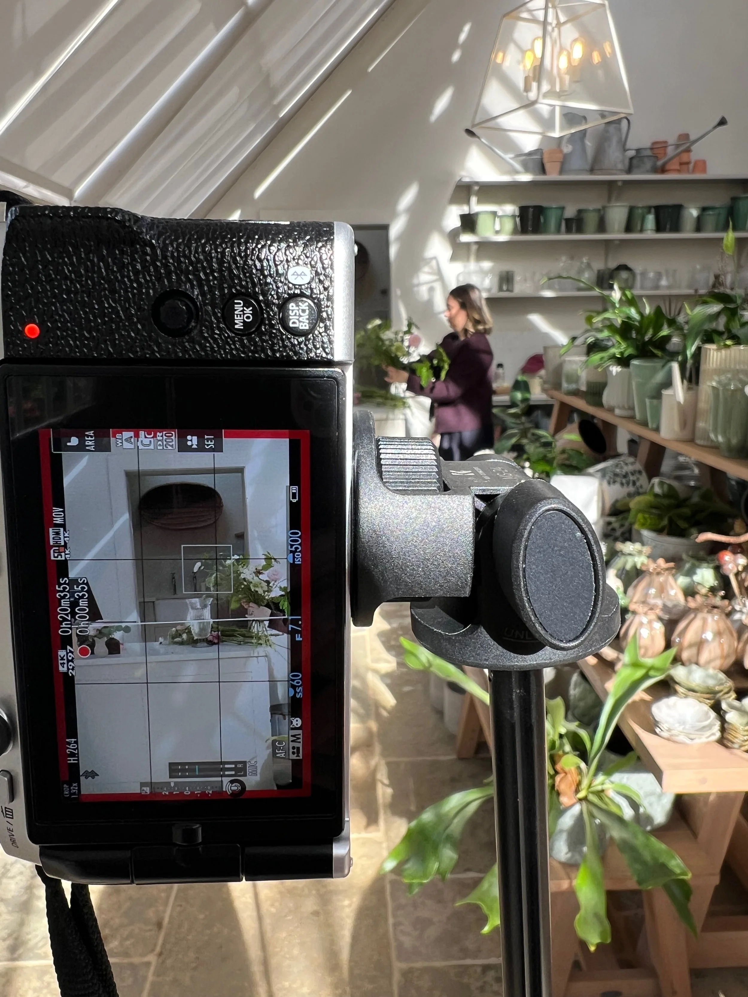 Behind the scenes of an EmBr Studio Content Day for HYGGE Floral Design in the North East.