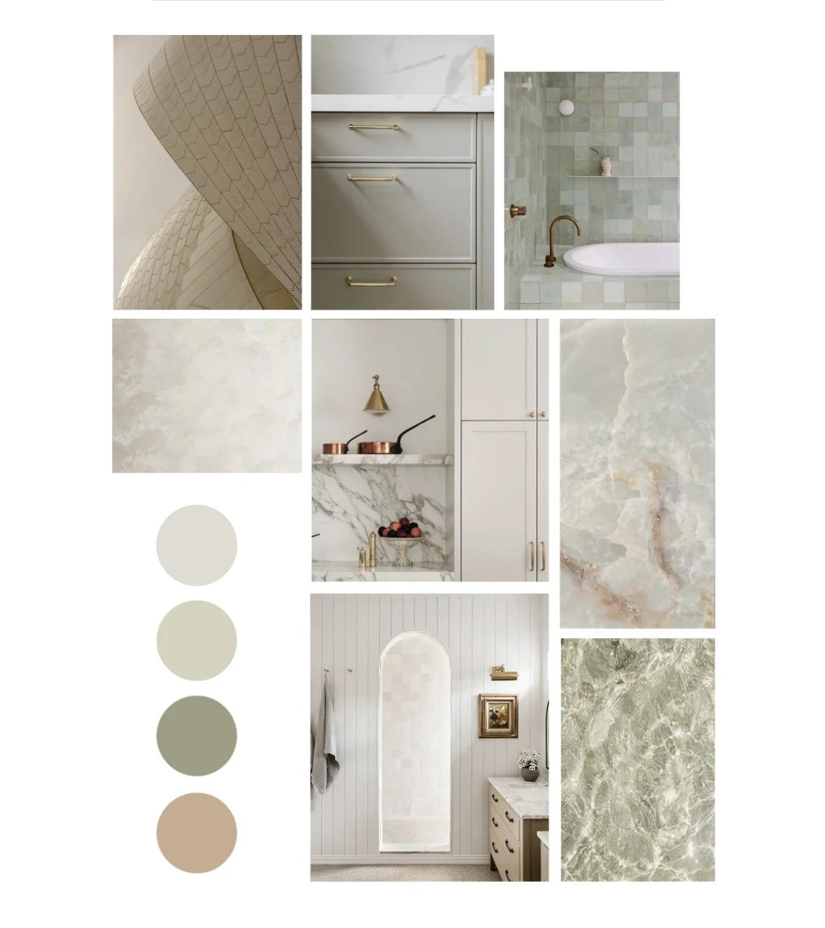 moodboard of interior design.