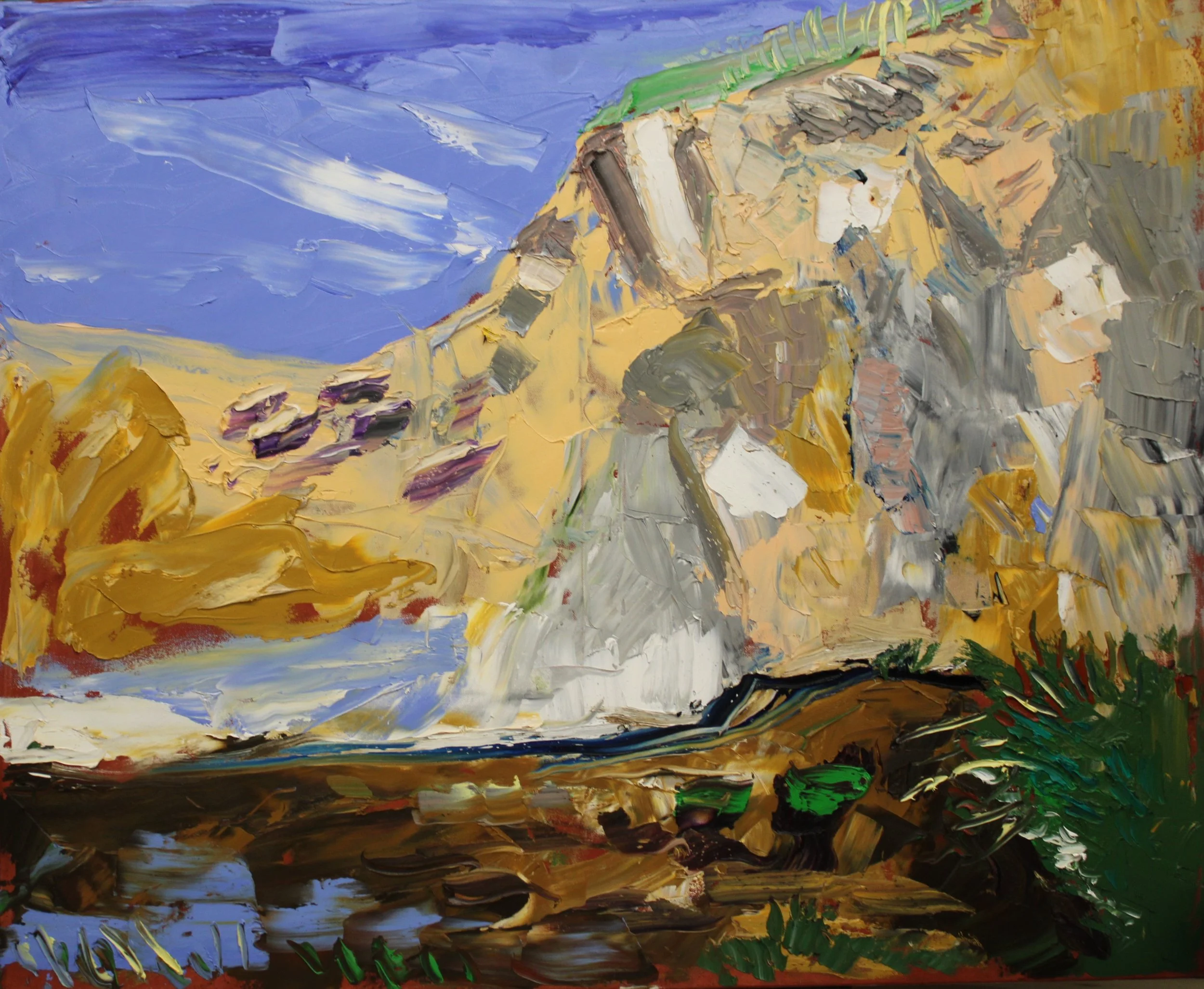 "Granitsteinbruch bei Hofern in gleißendem Licht", Öl auf Leinwand, 90 x 110 cm, Oktober 2026 (W-1083)