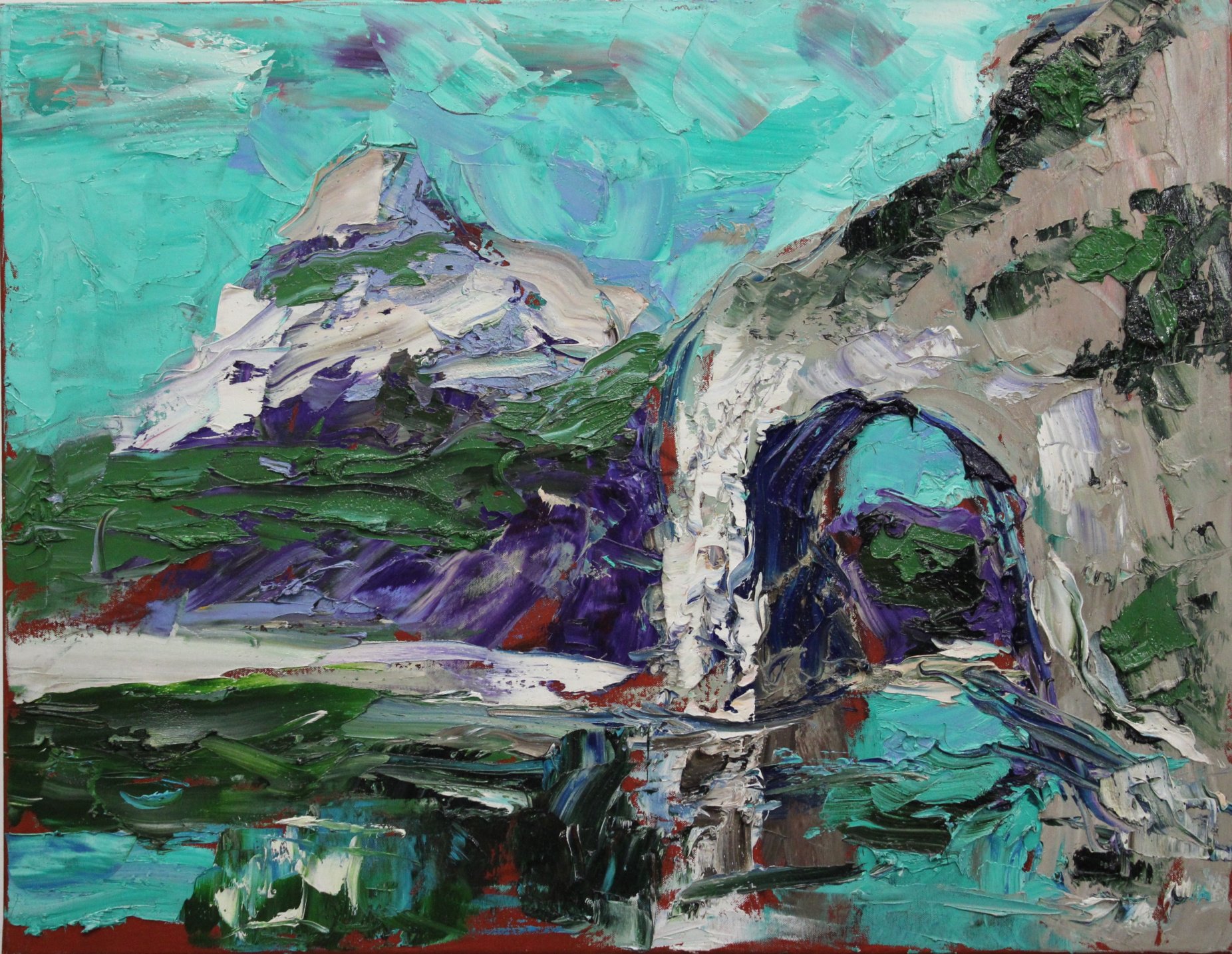"Vallon Pont d´Arc (Departement Ardèche), Frankreich", Öl auf Leinwand, 70 x 90 cm, 2015 (IF-044)