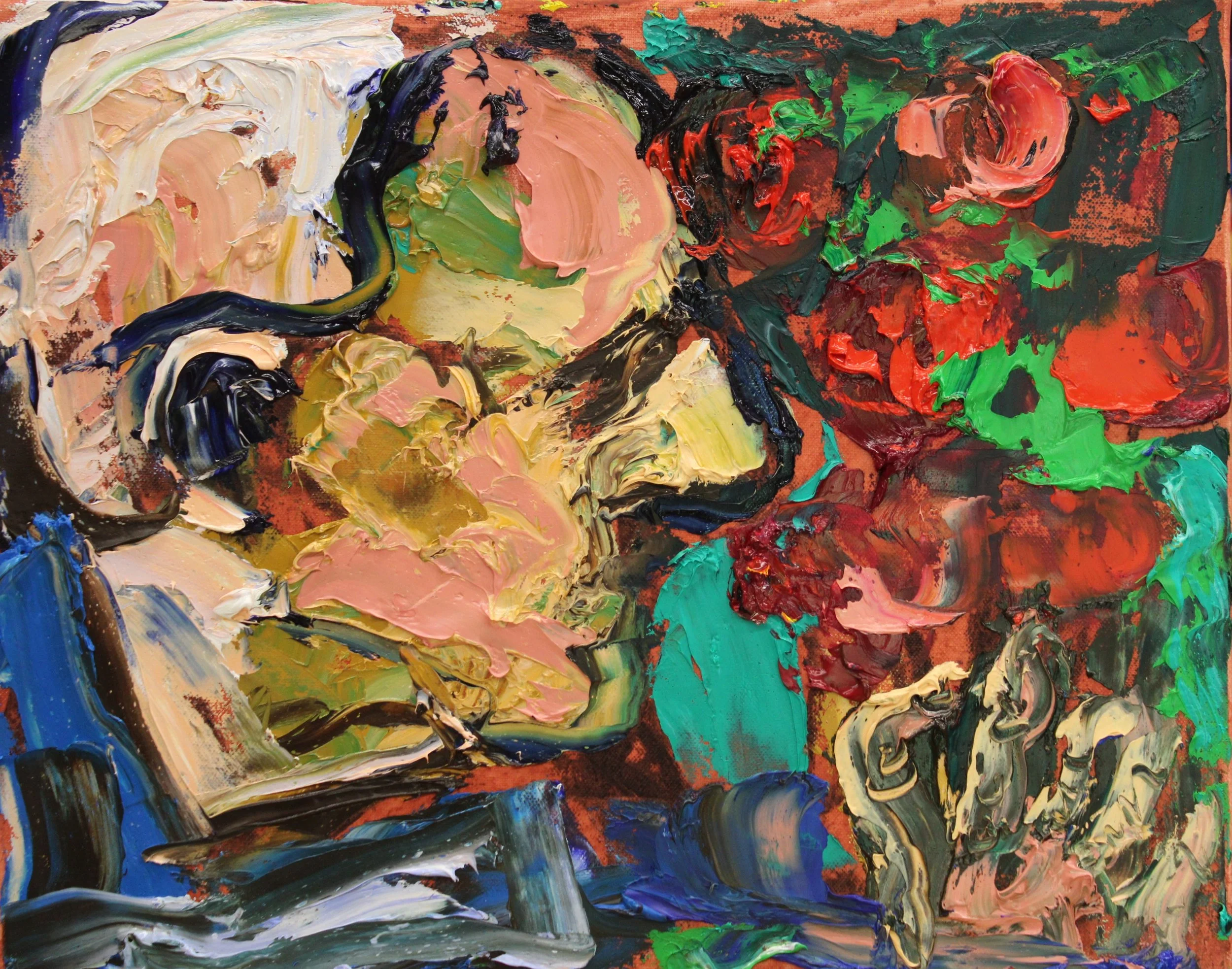 "Florale Andacht", Öl auf Leinwand, 40 x 50 cm, Juni 2026 (P-1031)