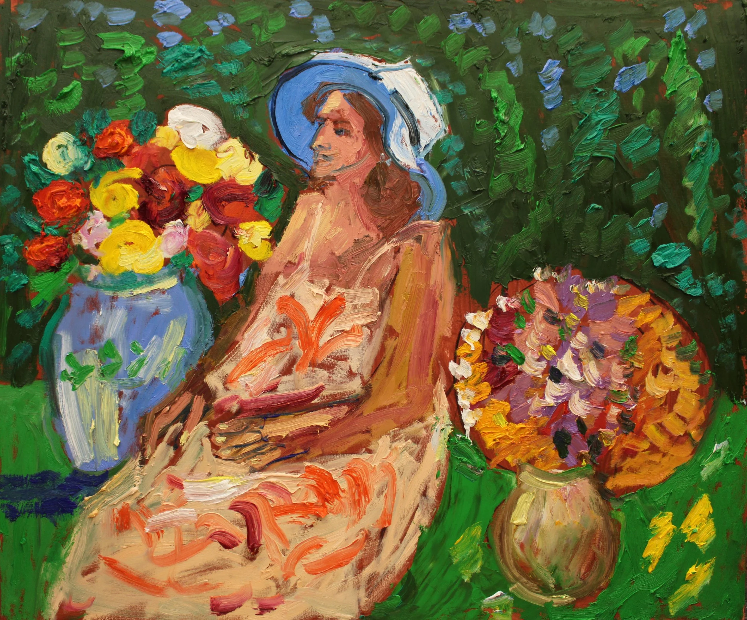 "Flora (Sonja, Gattin des Künstlers)", Öl auf Leinwand, 100 x 120 cm, Oktober 2026 (P-1084)
