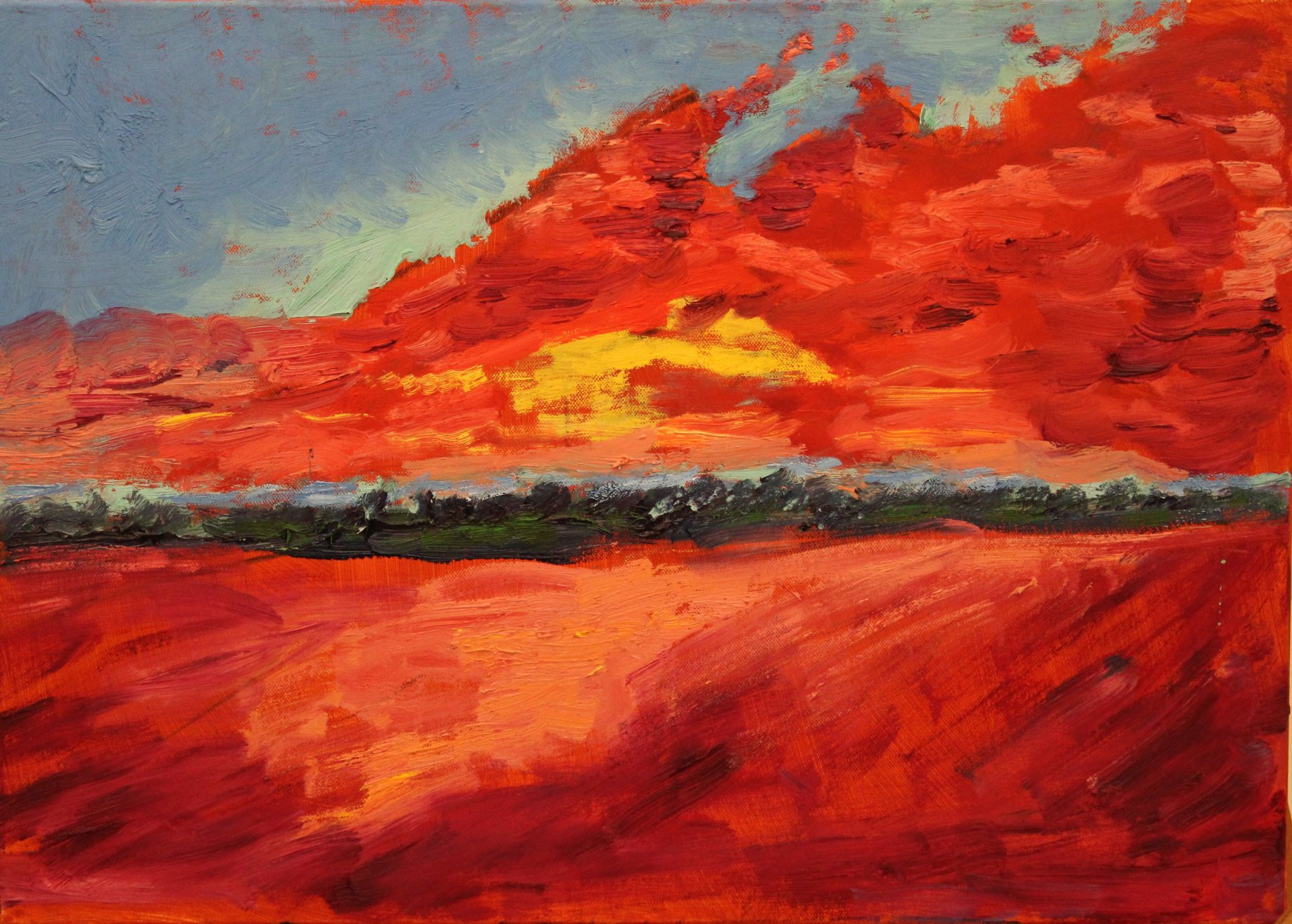 "Walhalla", Öl auf Leinwand, 50 x 70 cm, 2020 (D-569)