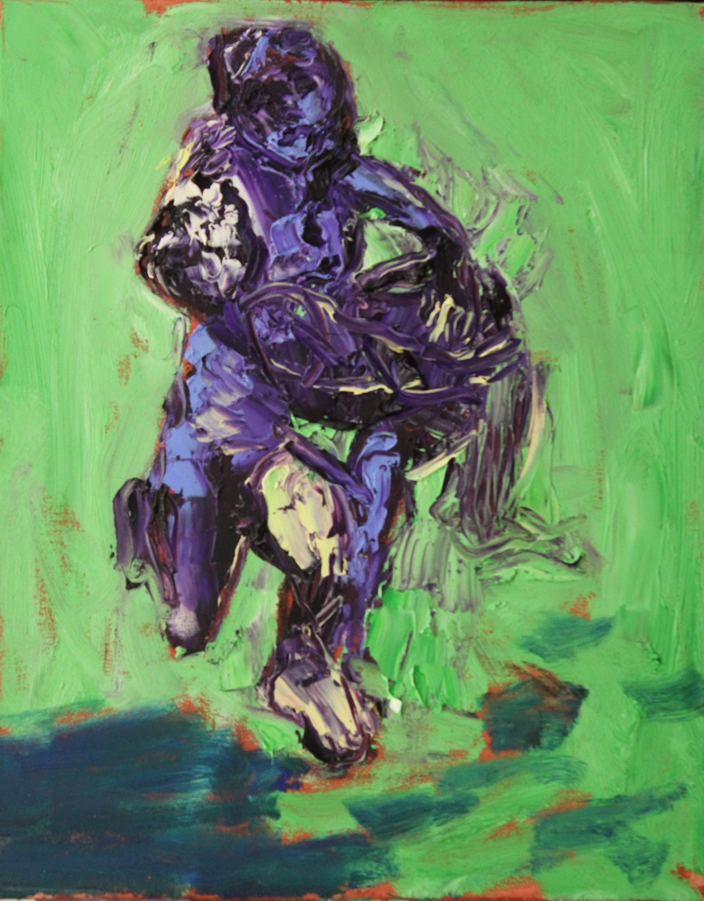 "Raub (Putti vor Schloss Greillenstein, Waldviertel)", Öl auf Leinwand, 50 x 40 cm, Juni 2026 (D-1047)