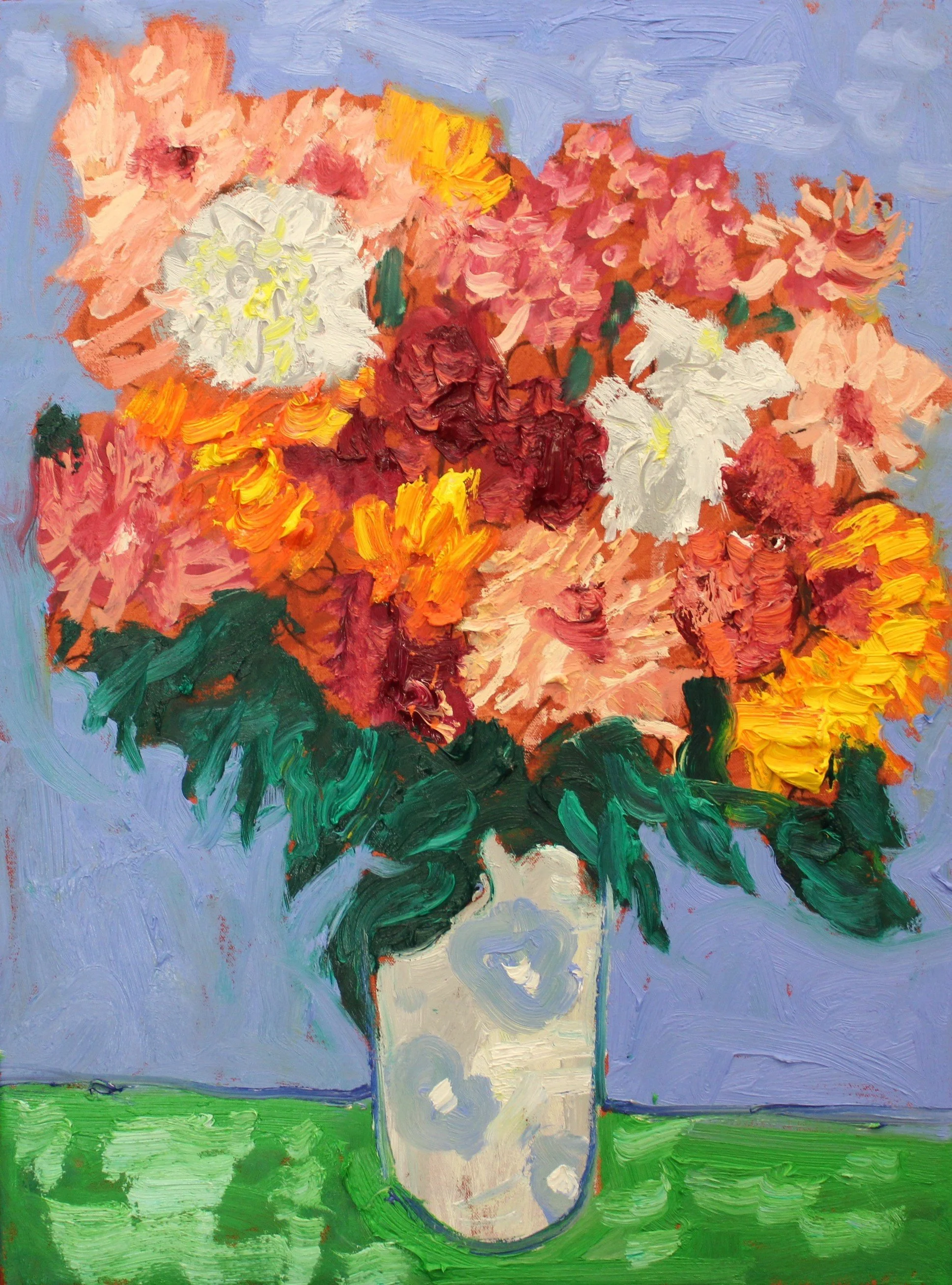 "Dalien-Bouquet", Öl auf Leinwand, 80 x 60 cm, August 2026 (B-1066)