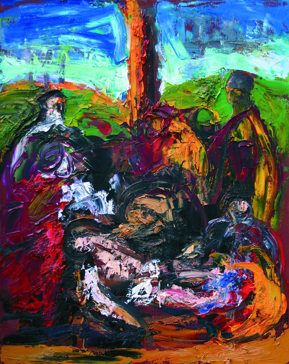 "Beweinung Christi", Öl auf Leinwand, 100 x 80 cm, 2005 (R-673)