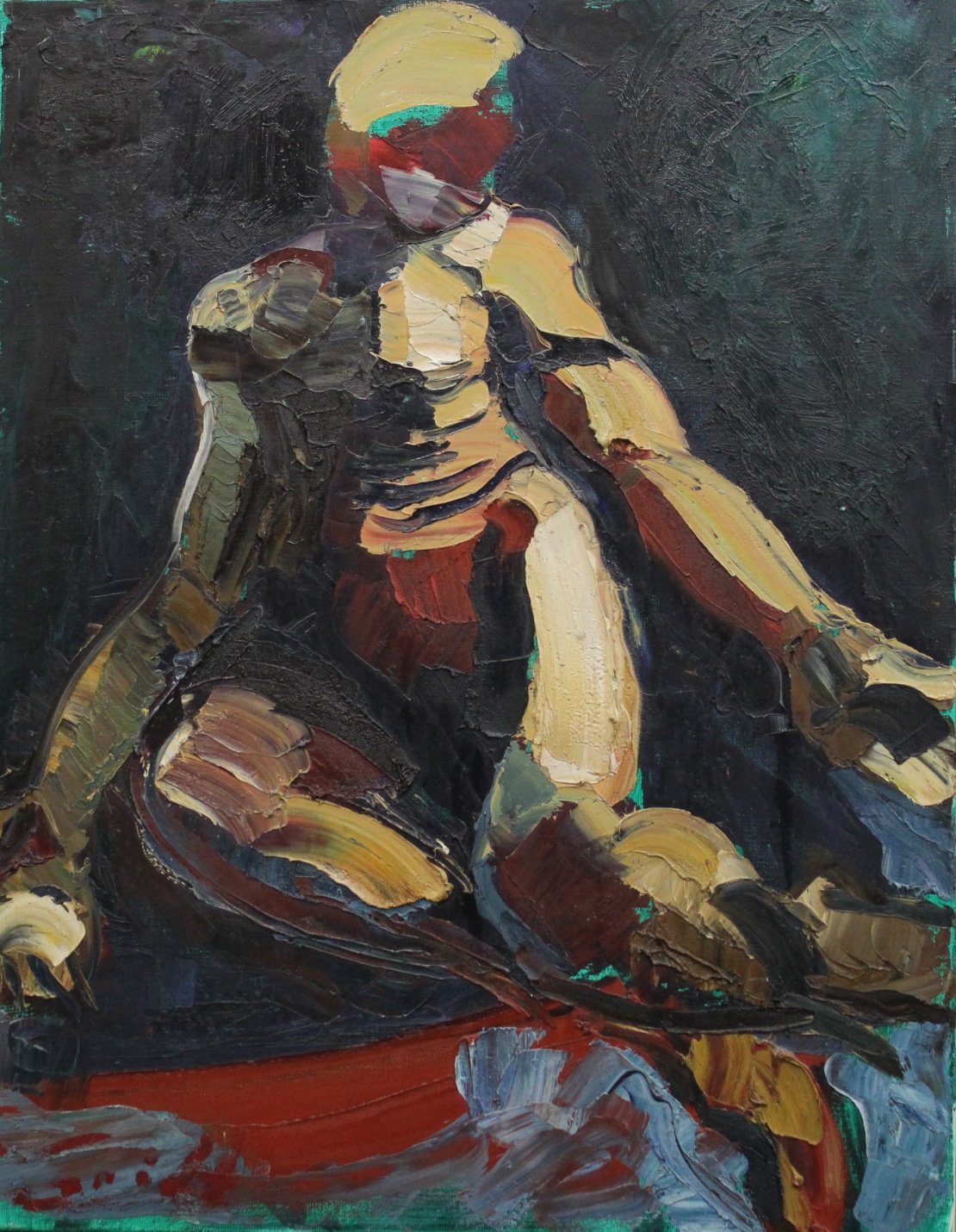 "Yogi", Öl auf Leinwand, 90 x 70 cm, 2004 (R-094)