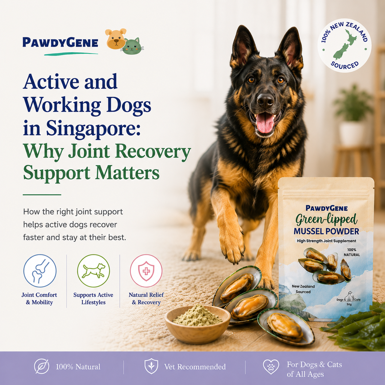 Active and Working Dogs in Singapore: Why Joint Recovery Support Matters