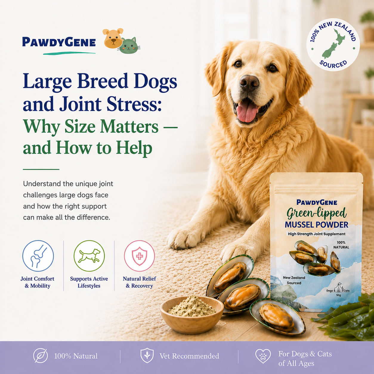Large Breed Dogs and Joint Stress: Why Size Matters — and How to Help Focus