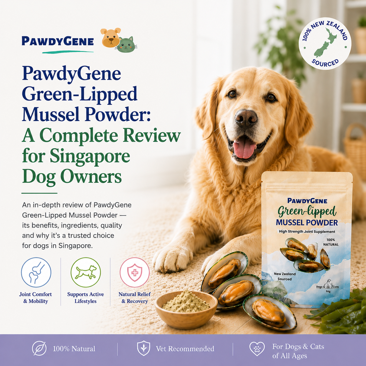 PawdyGene Green-Lipped Mussel Powder: A Complete Review for Singapore Dog