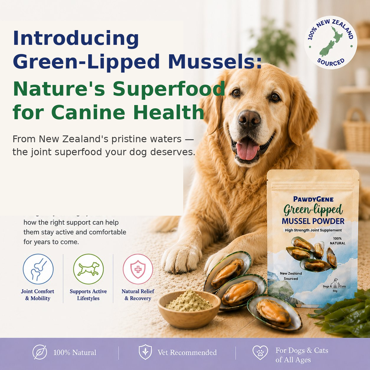 Introducing Green Lipped Mussels: Nature's Superfood for Canine Health