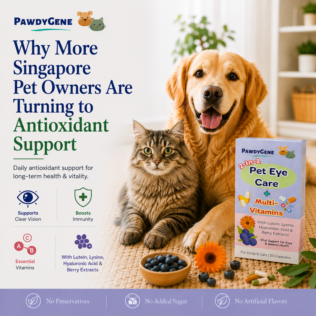 Why More Singapore Pet Owners Are Turning to Antioxidant Support