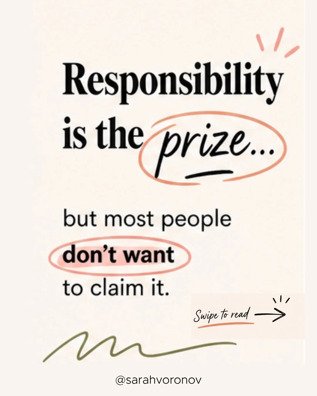 There&rsquo;s a version of responsibility that feels like pressure.
Like:
&ldquo;no one else is doing it&hellip; so I guess I have to&rdquo;
That version feels heavy.

Because it&rsquo;s coming from obligation.

From the part of you that feels like y