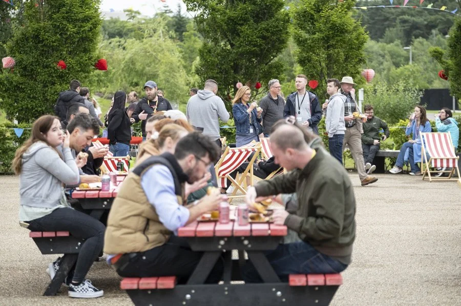 Guests at the Maxim Park BBQ