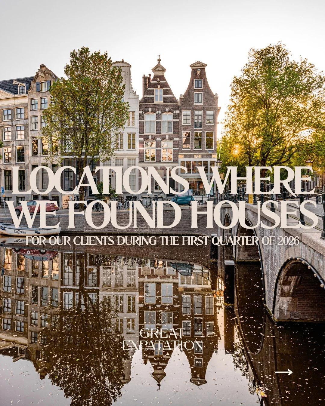 From city centres to commuter towns, Q1 has taken us all across the Netherlands. 🇳🇱⁠
⁠
We&rsquo;ve helped clients relocating from overseas and those already here secure homes in multiple locations, each one tailored to their lifestyle, priorities, 