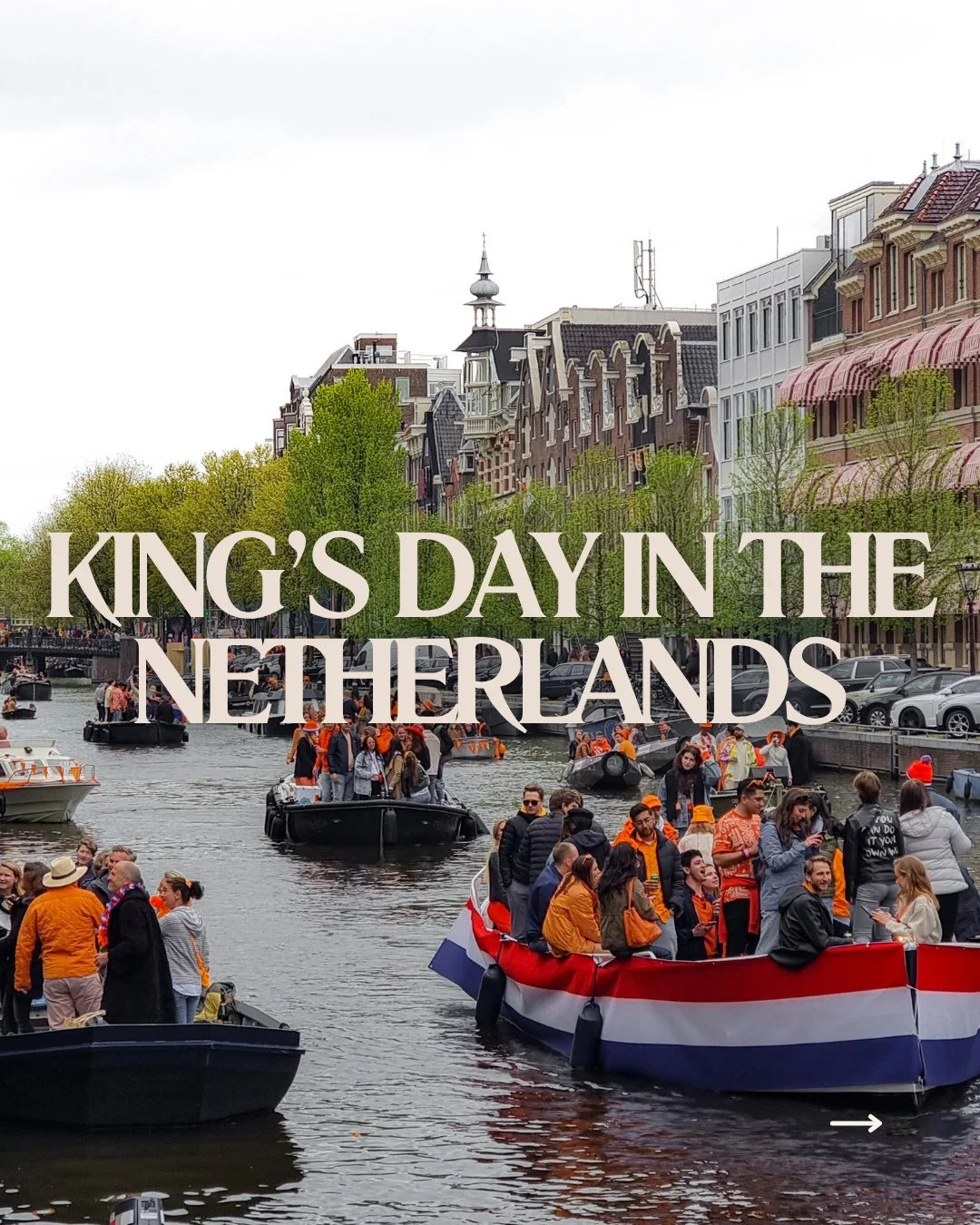 King&rsquo;s Day in the Netherlands isn&rsquo;t just a holiday, it&rsquo;s a full country takeover 🇳🇱🧡⁠
⁠
From early morning street markets to packed canals and all-day celebrations, the entire country comes together in a way you don&rsquo;t reall