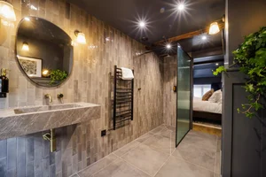 Guest room at The Linen Rooms