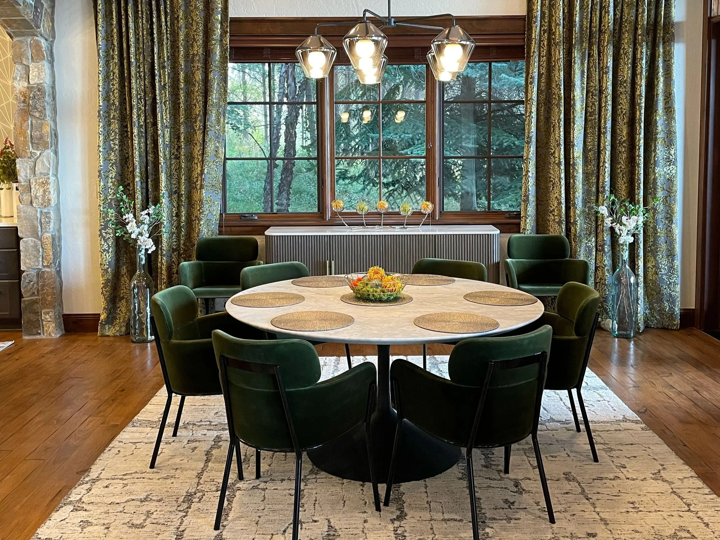 Modern lakeside home interior redesign with contemporary furniture