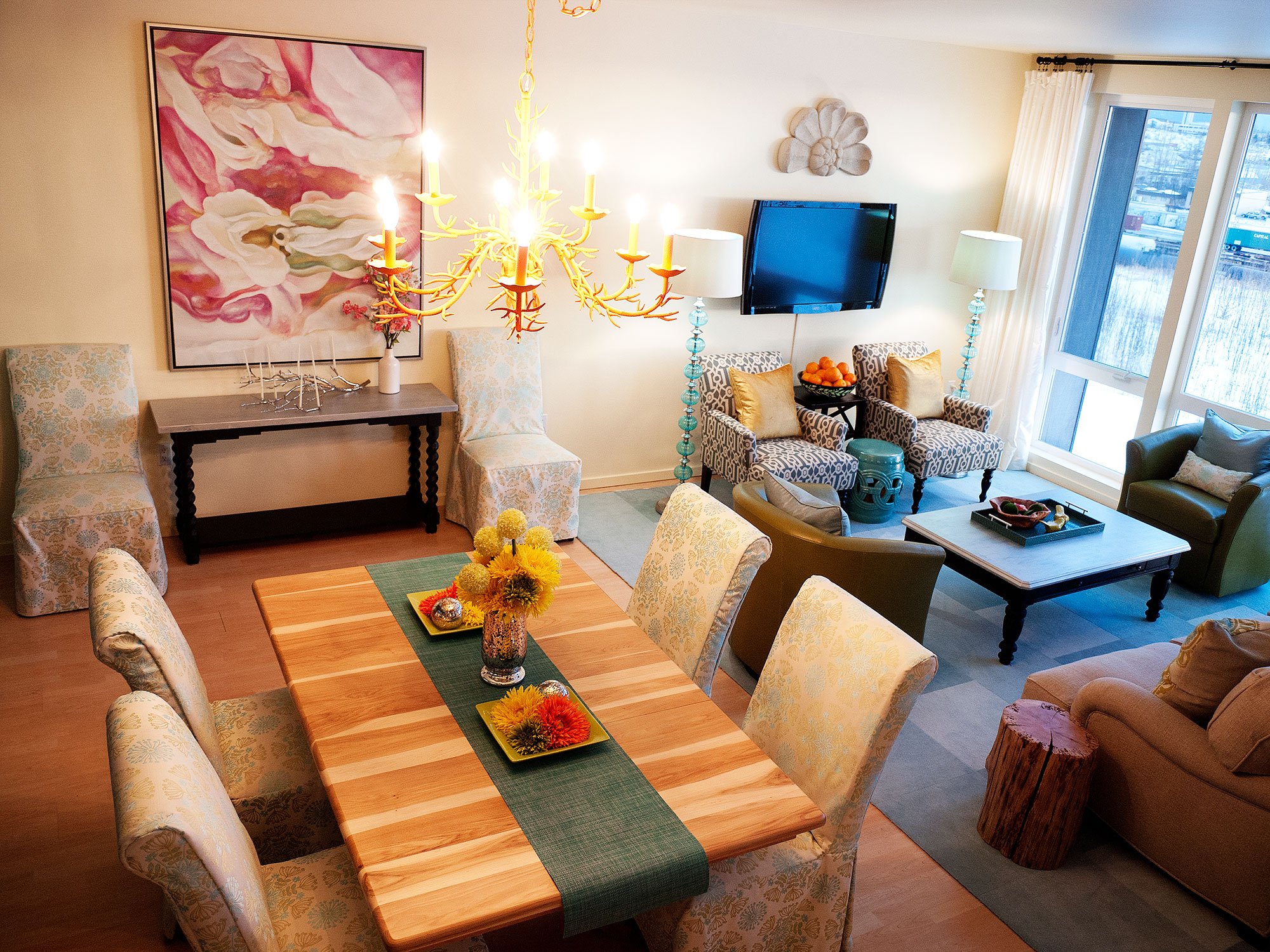 dining and living room by red carrot design inc