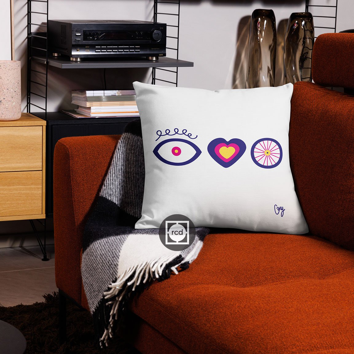 I Love Cycling 22x22 Premium Pillow