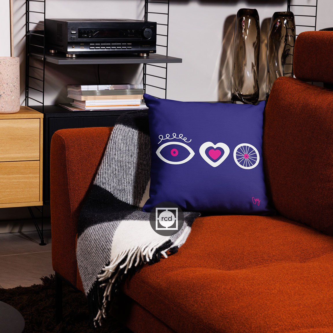 I Love Cycling 18x18 Premium Pillow
