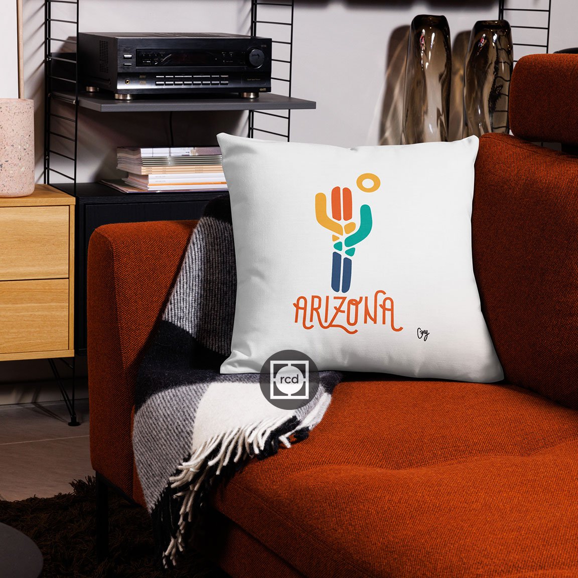 Arizona Cactus 22x22 Premium Pillow