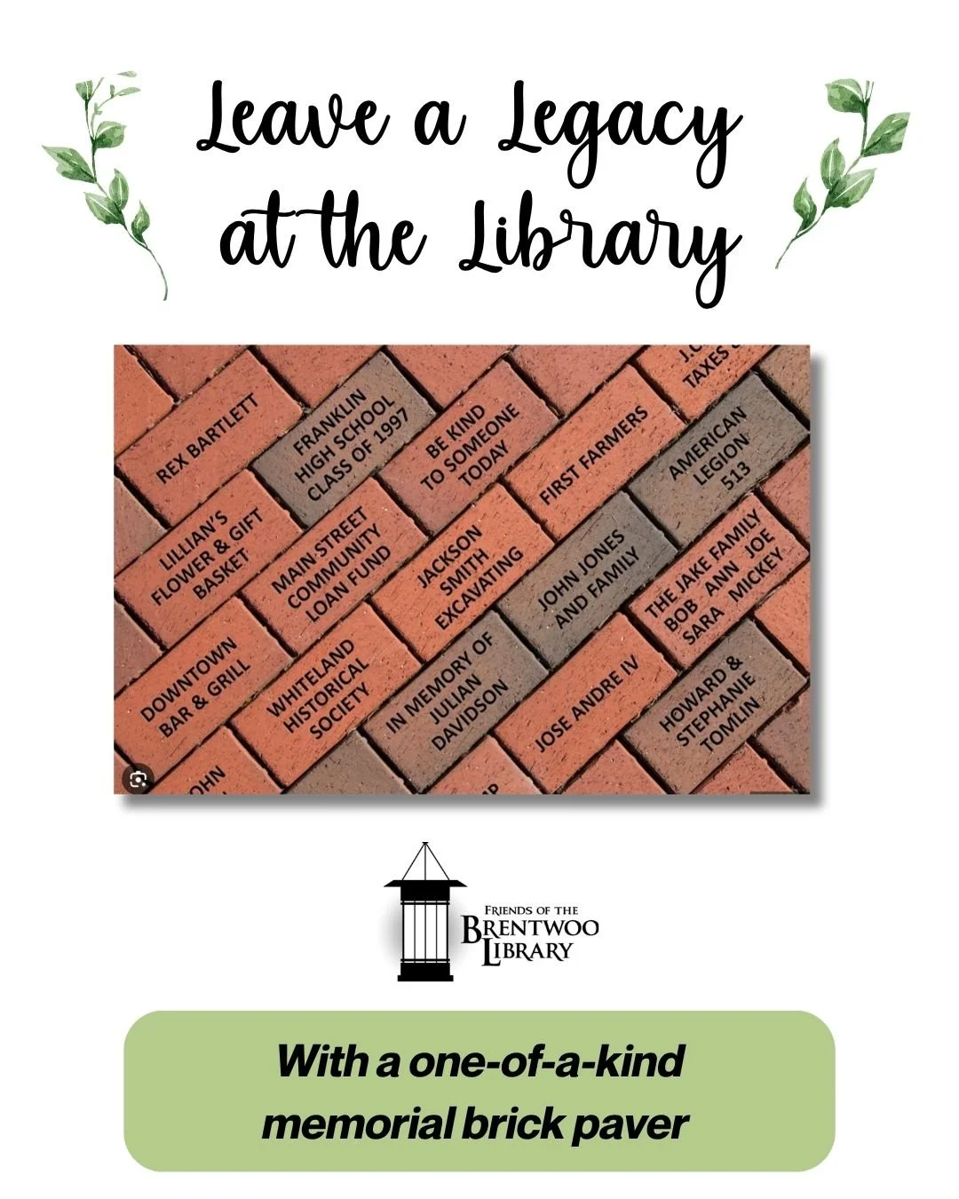 Leave a Legacy at the Library