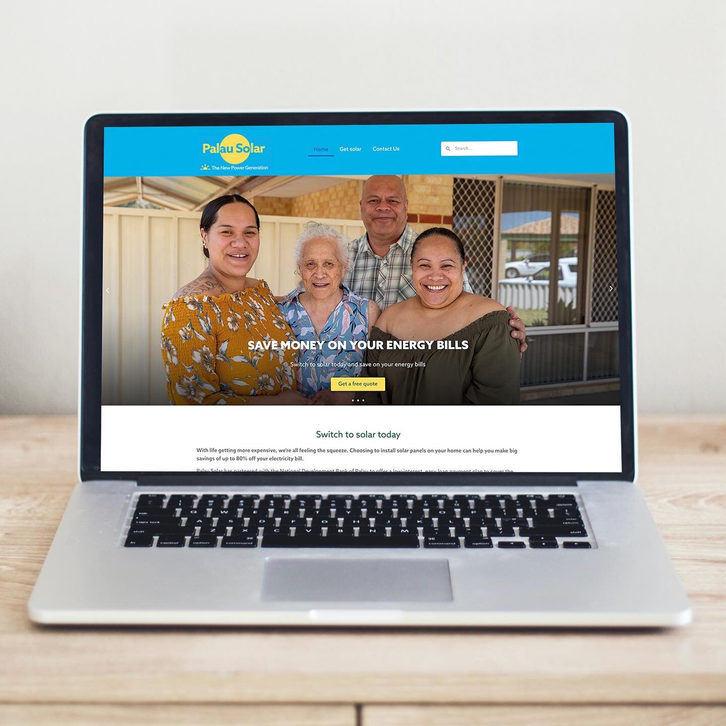 Web design and build, signage, banners and branding update for Palau Solar - a scheme to help people switch from generators to solar power on the island of Palau. Working with marketing legend, Jo McLean 🇵🇼 
.
.
#palausolar #renewableenergy #solarp